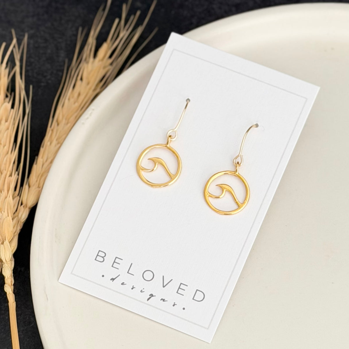 Wave Earrings | Small Gold