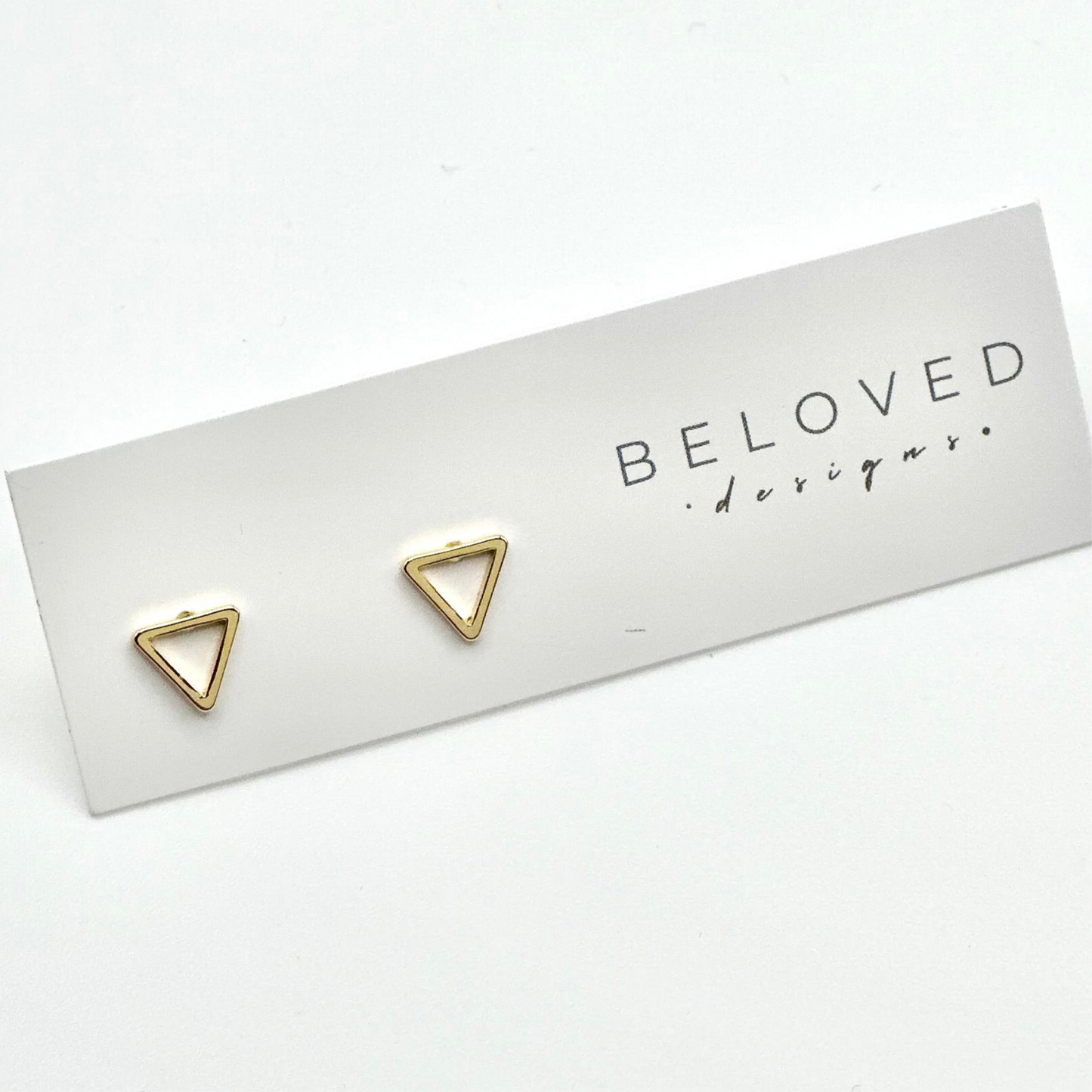 Triangle Stud Earrings | Gold