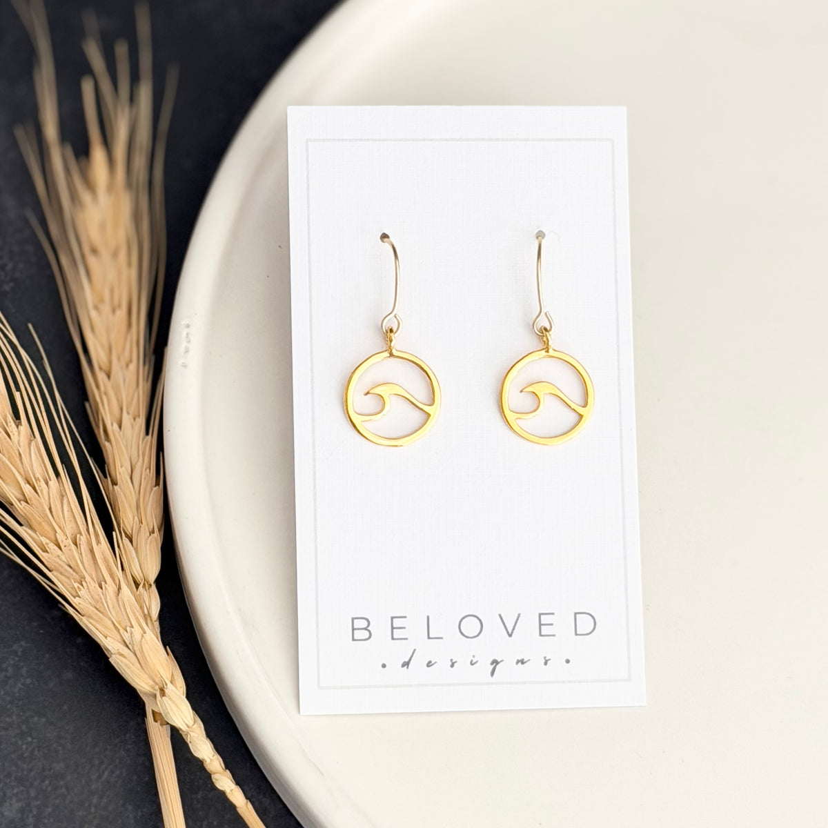 Wave Earrings | Small Gold