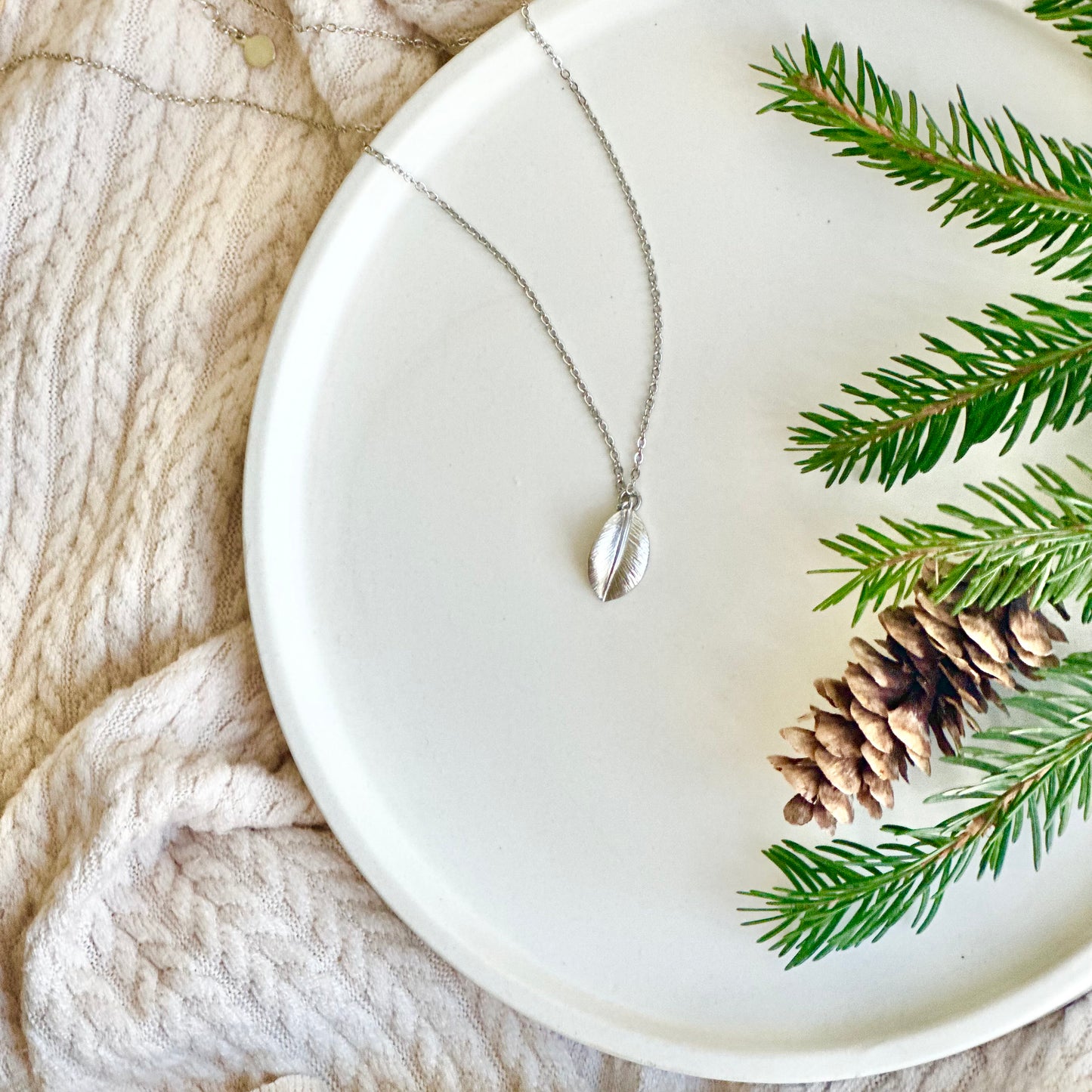 Silver Leaf Necklace