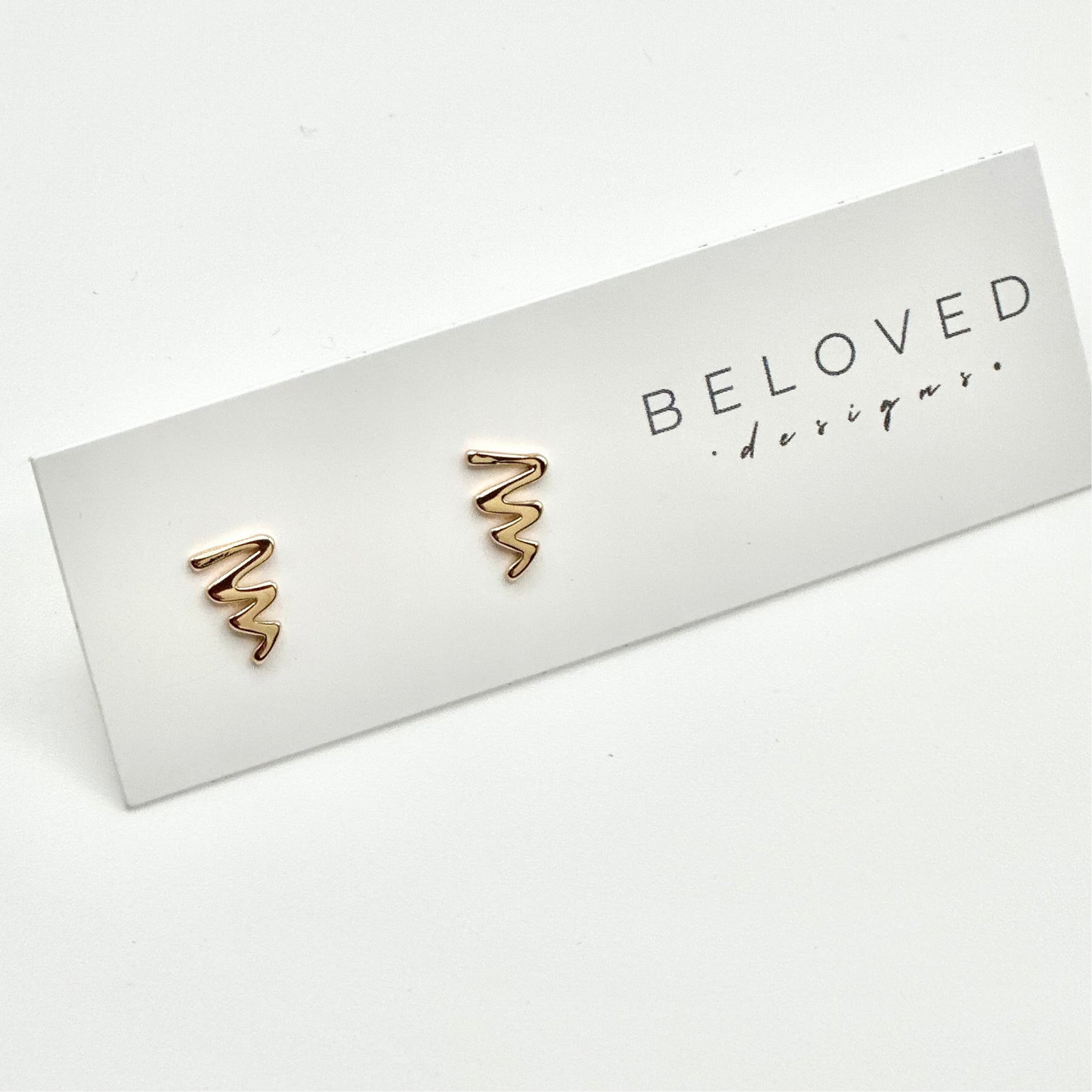Zig Zag Stud Earrings