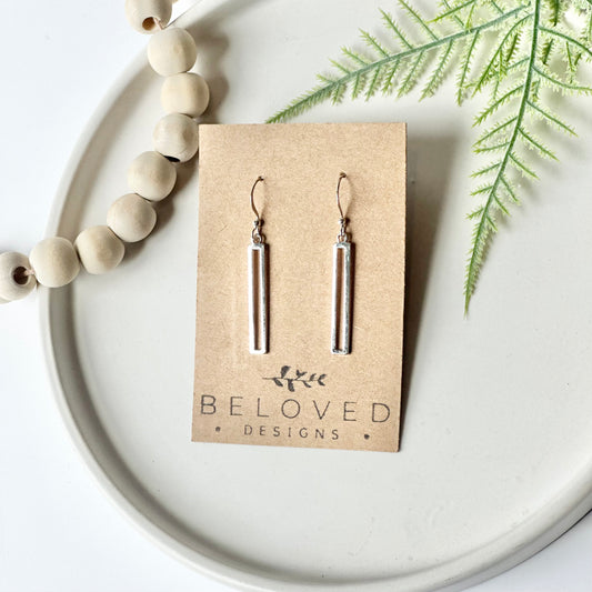 Silver Bar Earrings