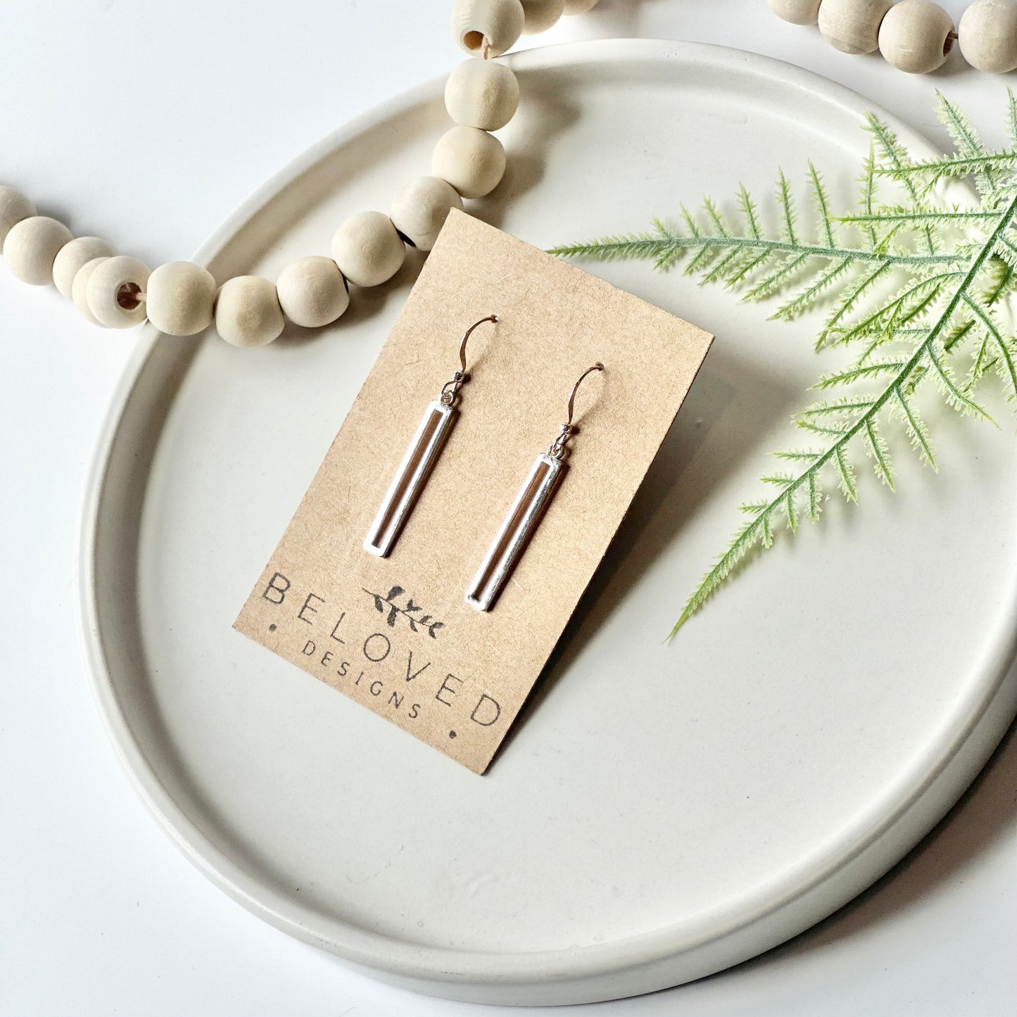 Silver Bar Earrings