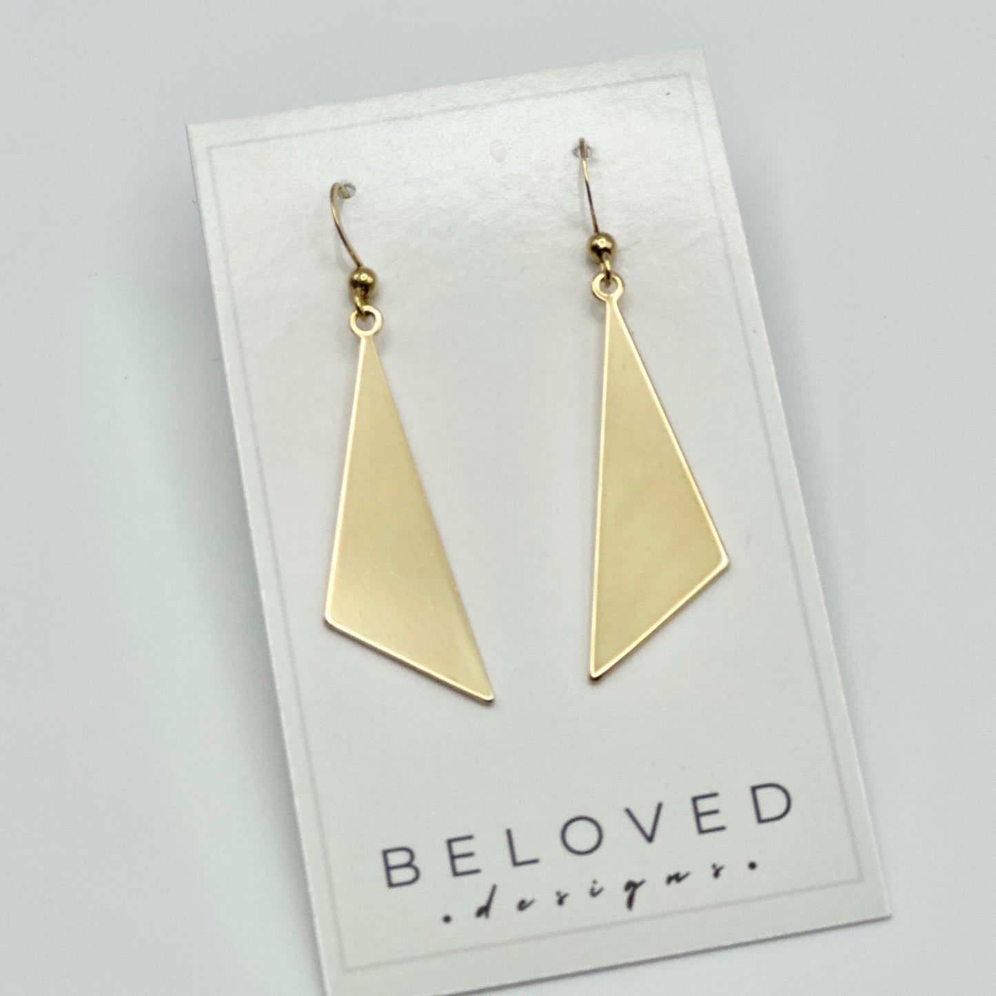 Triangle Earrings | Gold