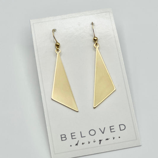 Triangle Earrings | Gold
