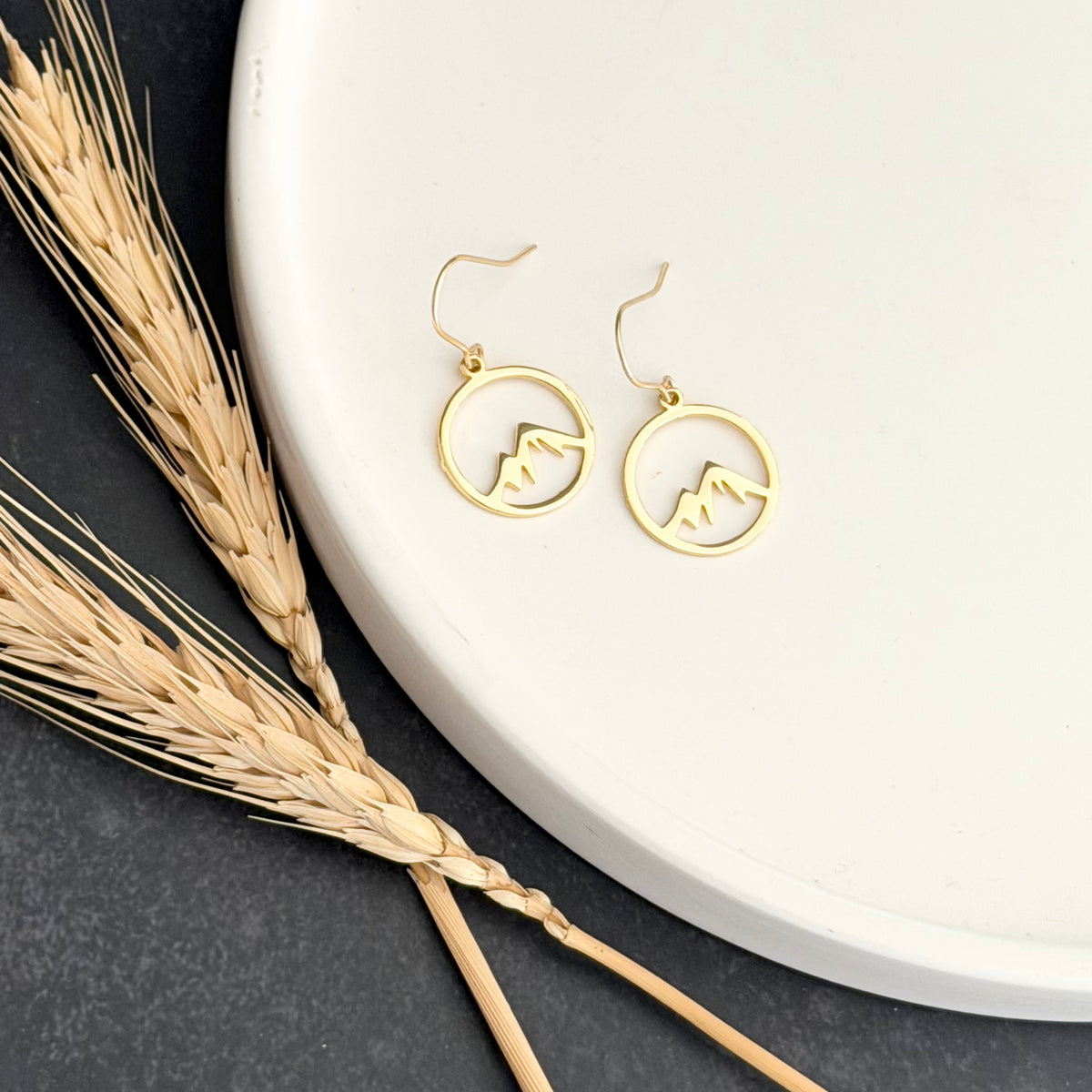 Mountain Earrings | Gold