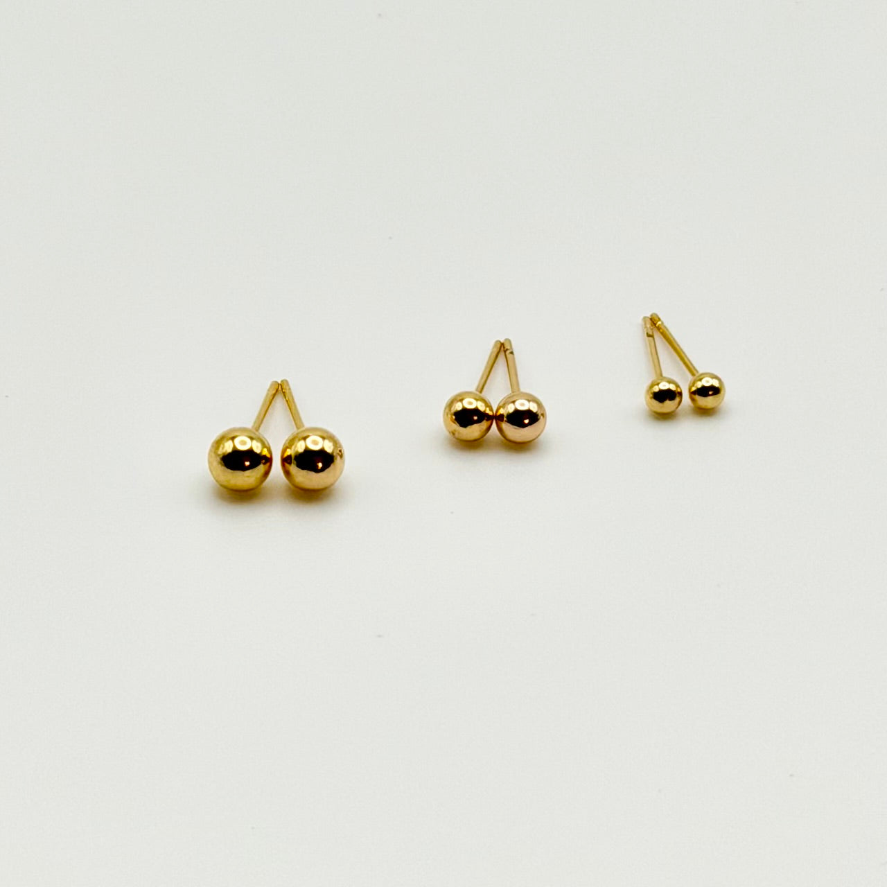 Ball Stud Earrings | Gold