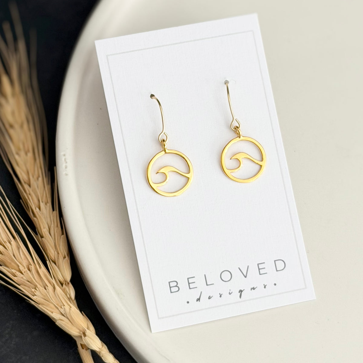 Wave Earrings | Small Gold