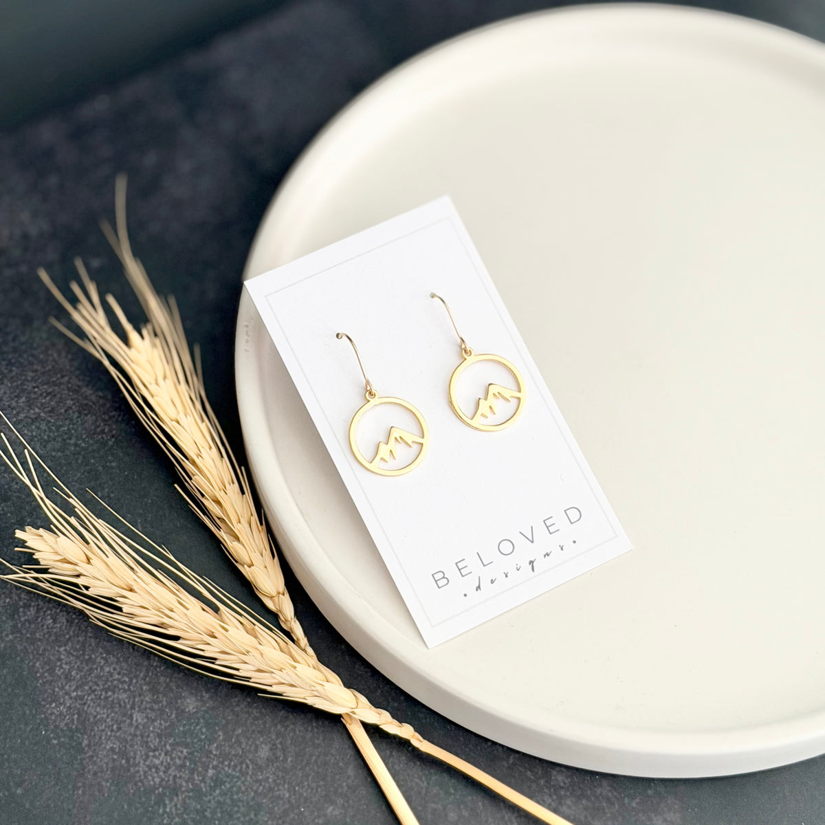 Mountain Earrings | Gold