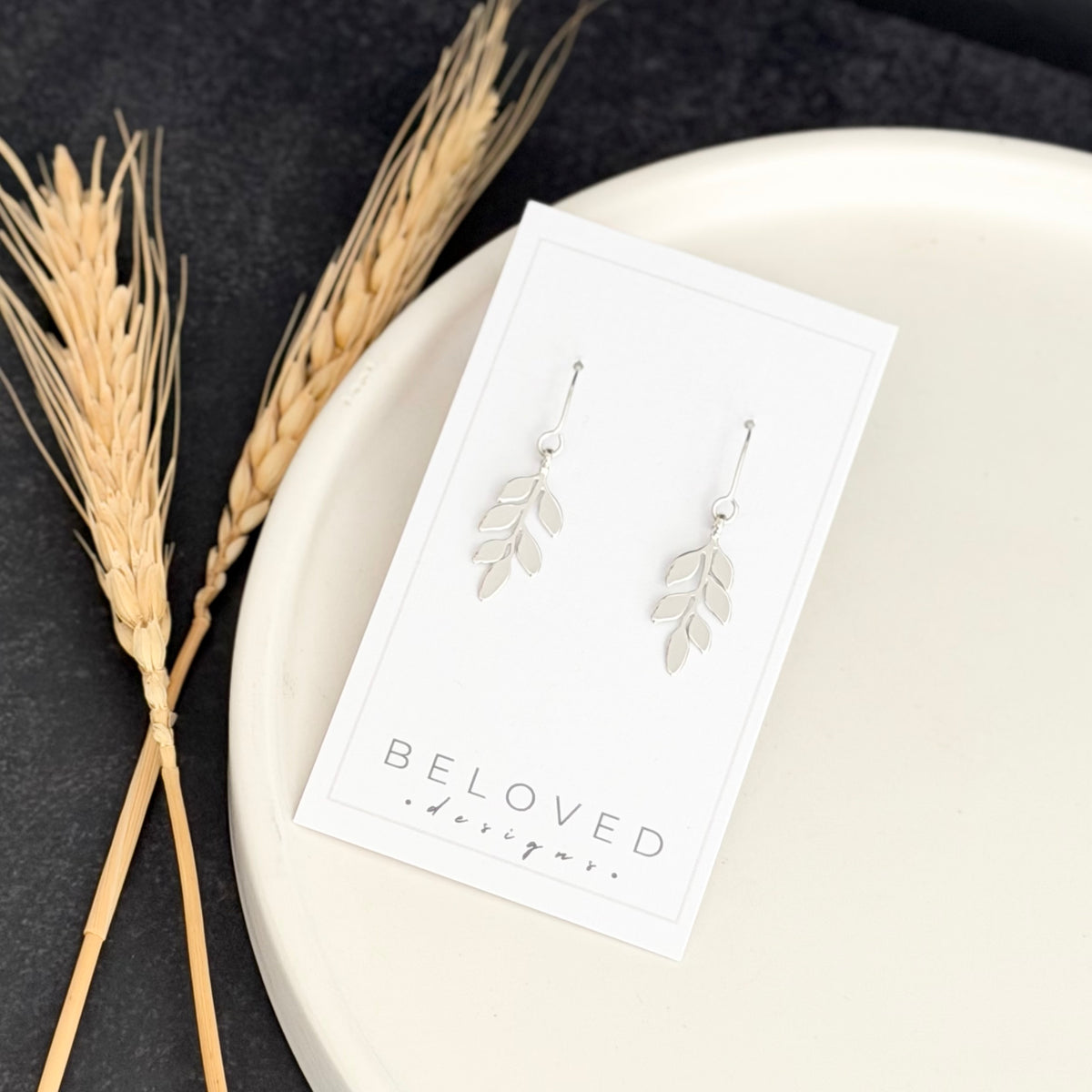 Vine Earrings | Rhodium