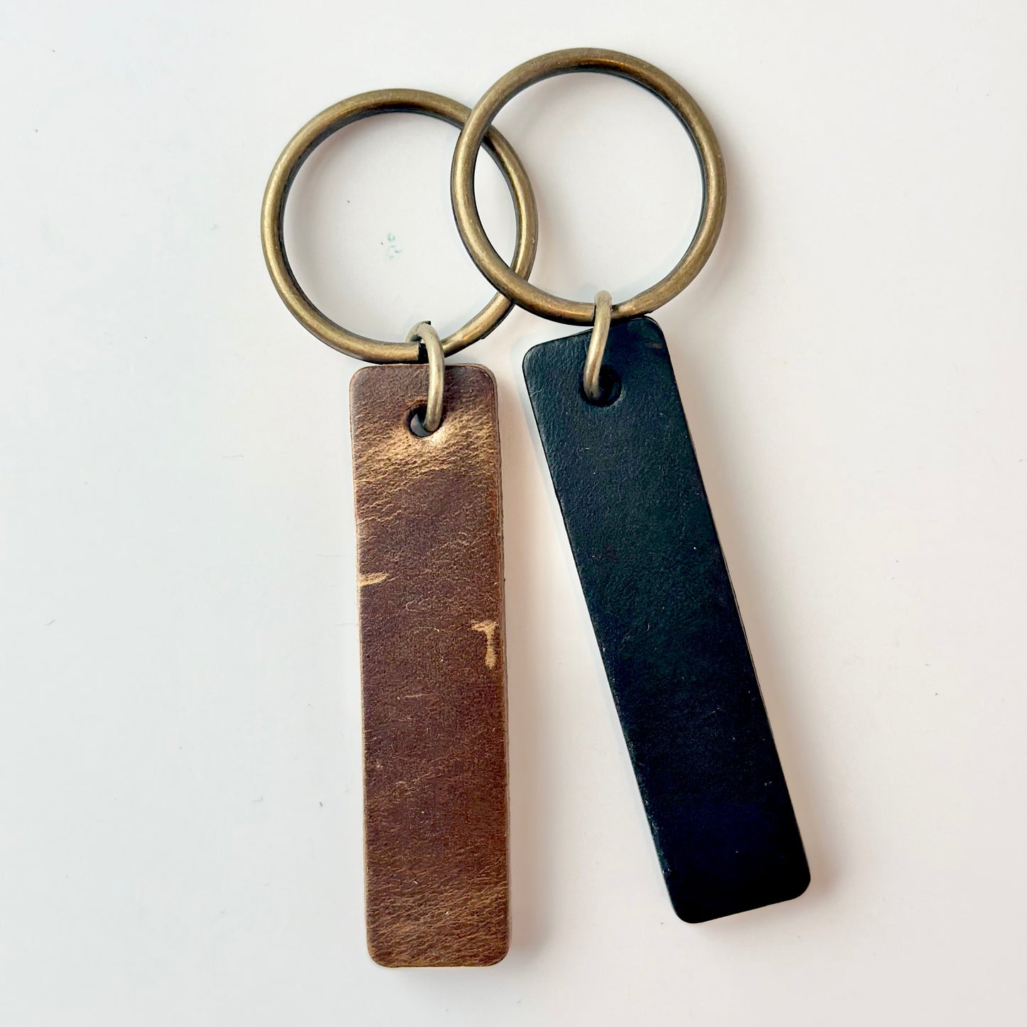 Leather Tab Keychain