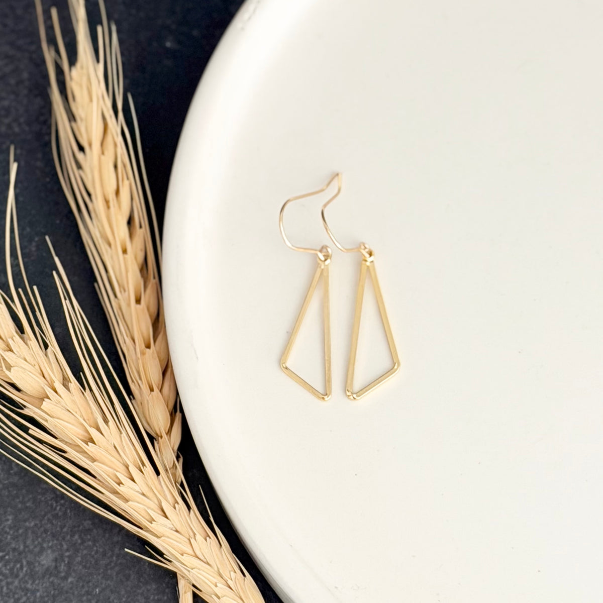 Open Triangle Earrings