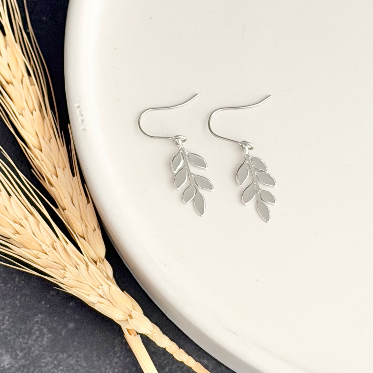 Vine Earrings | Rhodium