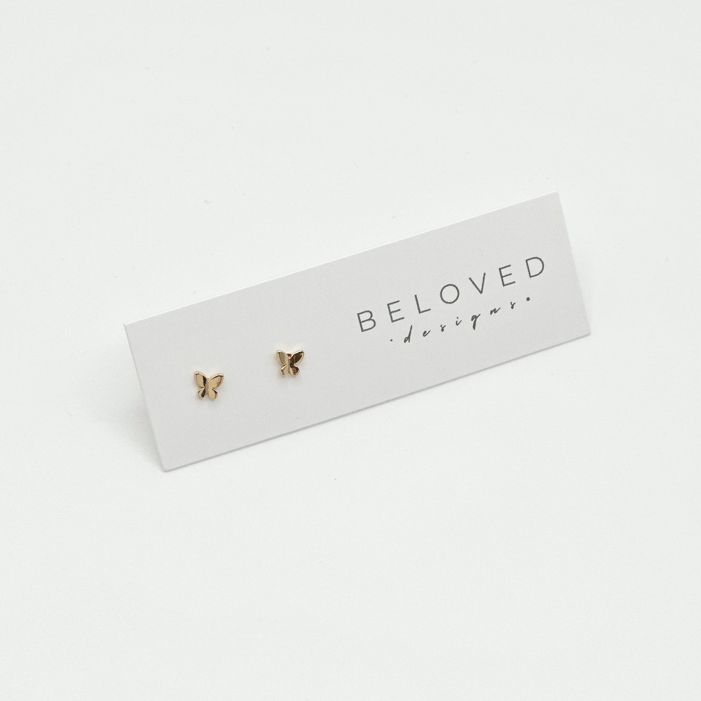 Butterfly Stud Earrings | Gold