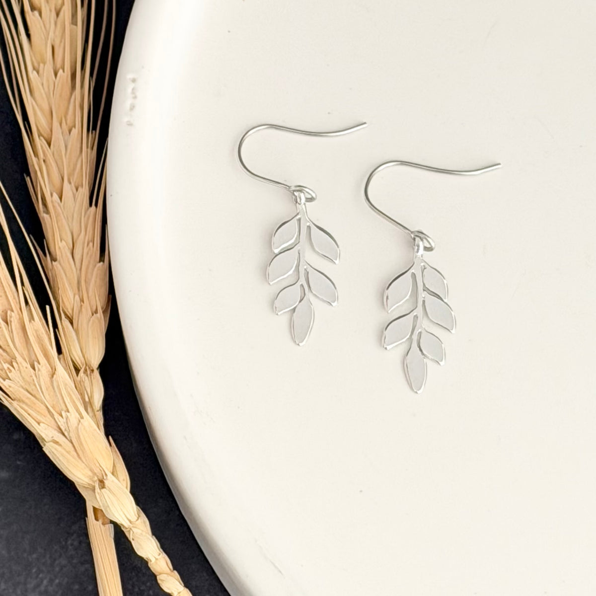 Vine Earrings | Rhodium