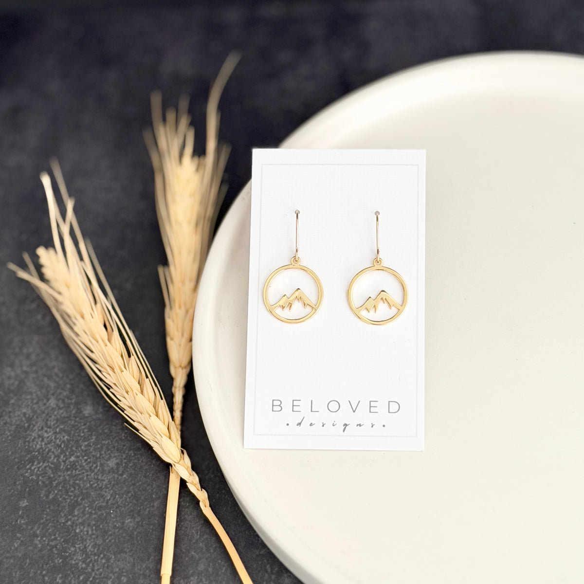 Mountain Earrings | Gold