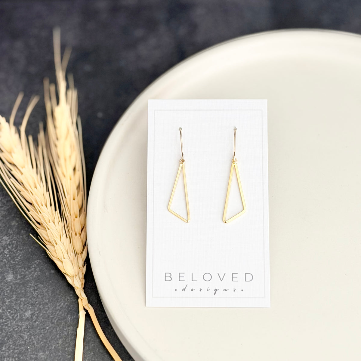 Open Triangle Earrings