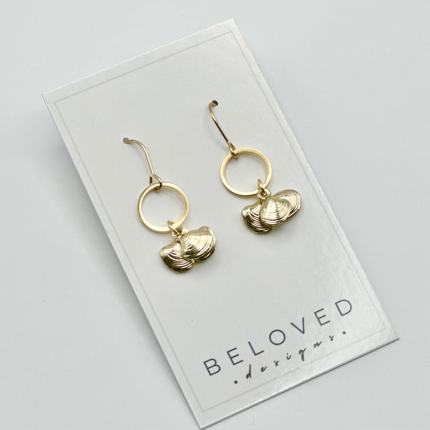 Hoop + Shell Earrings