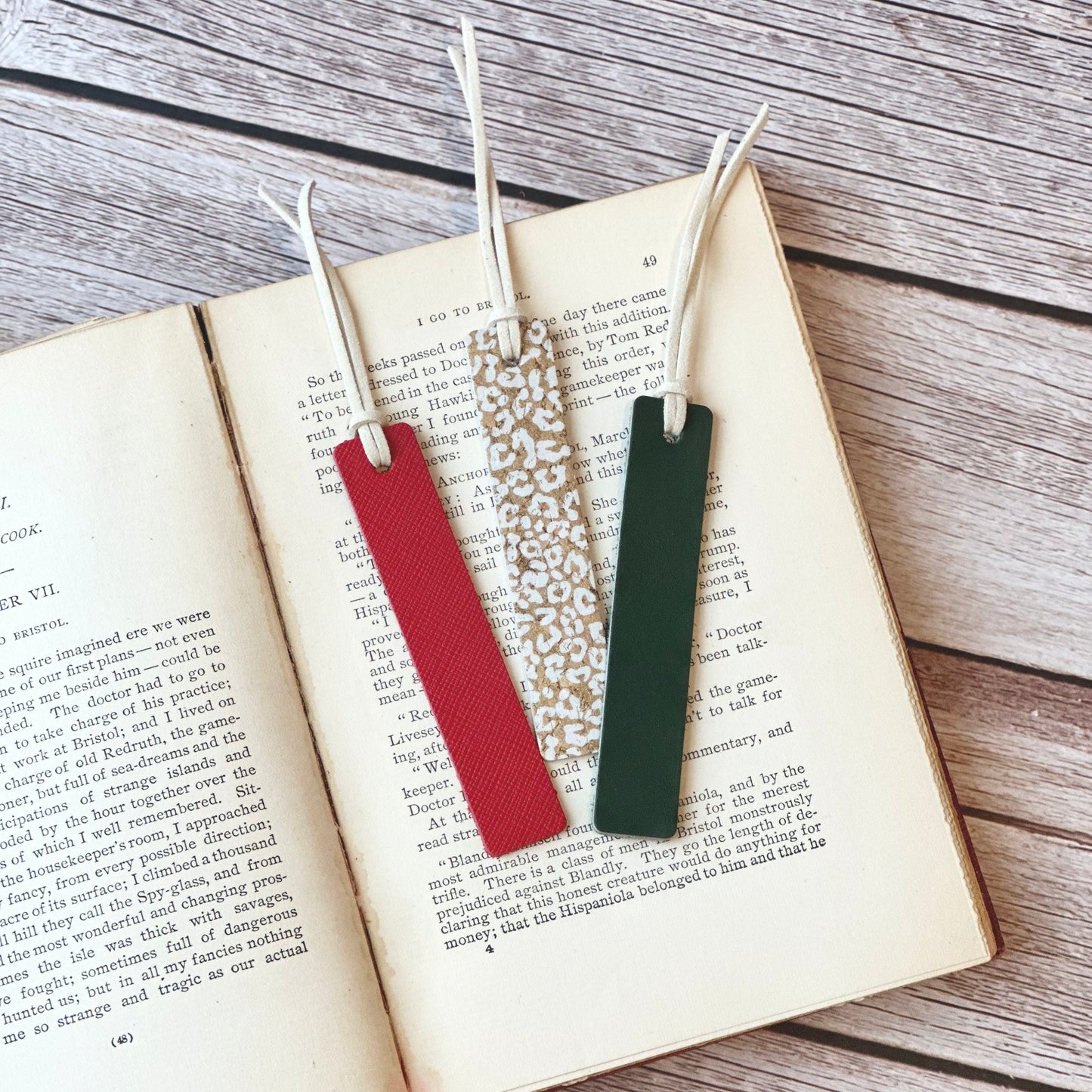 Leather Bookmark - Holiday Collection