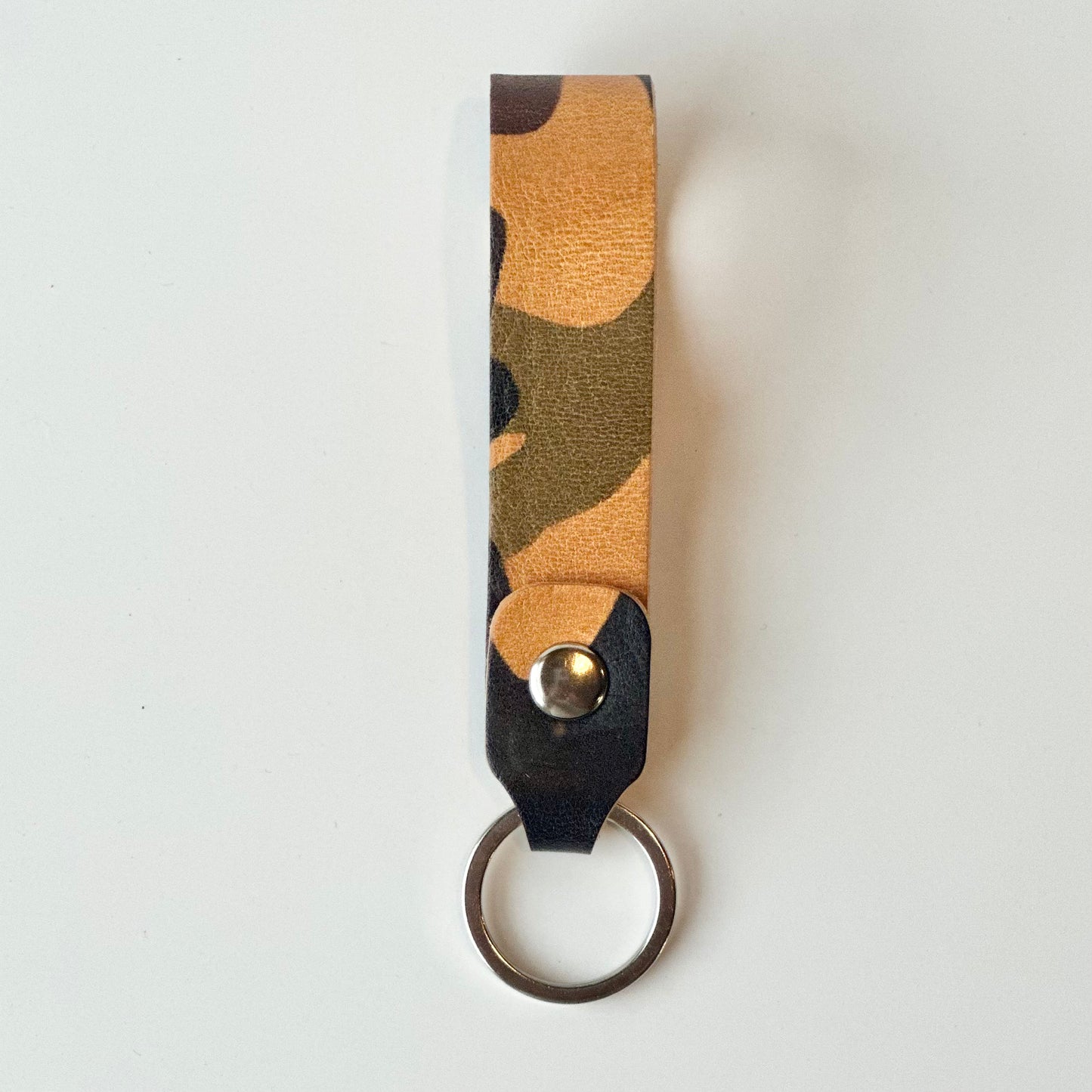 Camo Leather Keychain