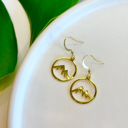 Mountain Earrings | Gold