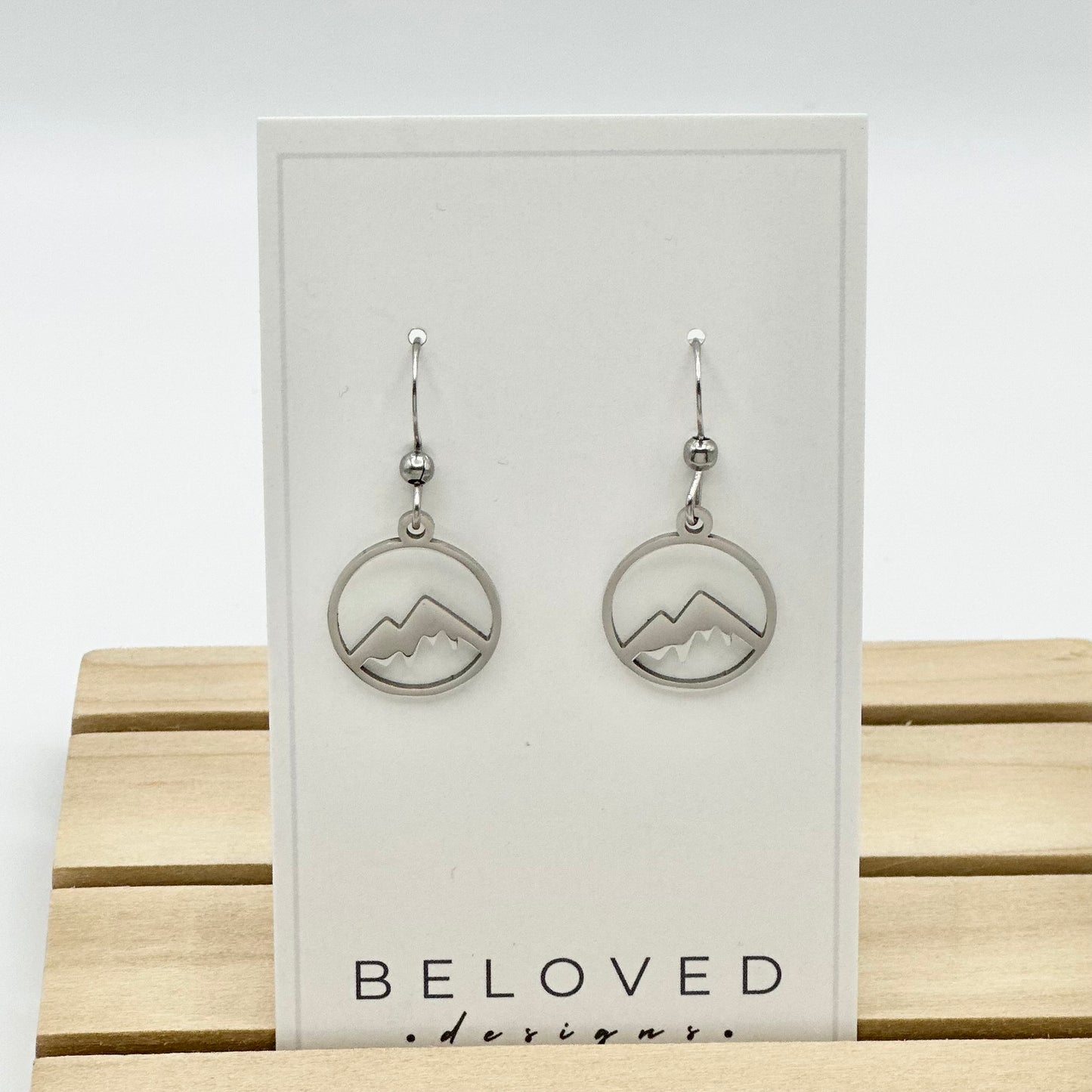 Mountain Earrings | Small Rhodium