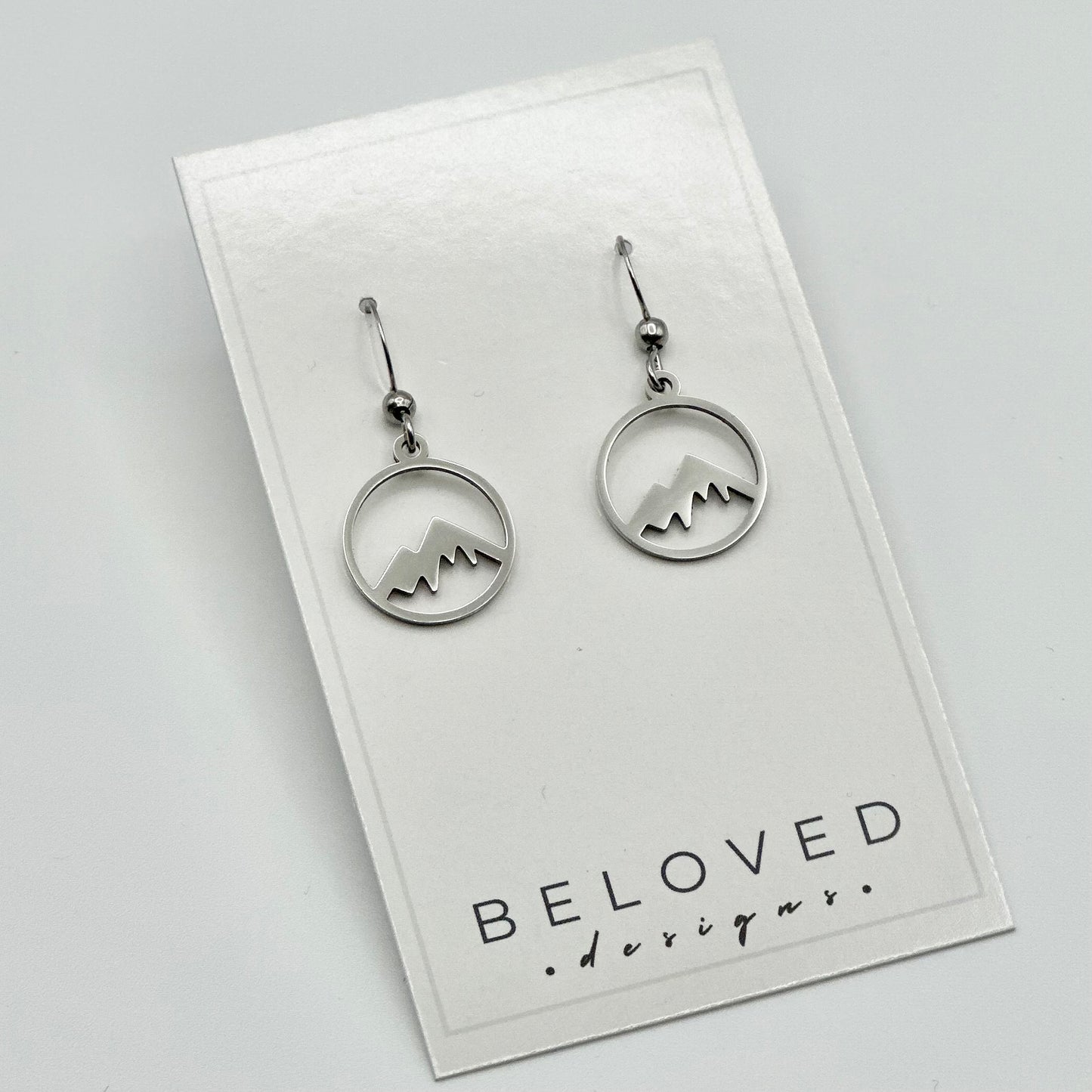 Mountain Earrings | Small Rhodium