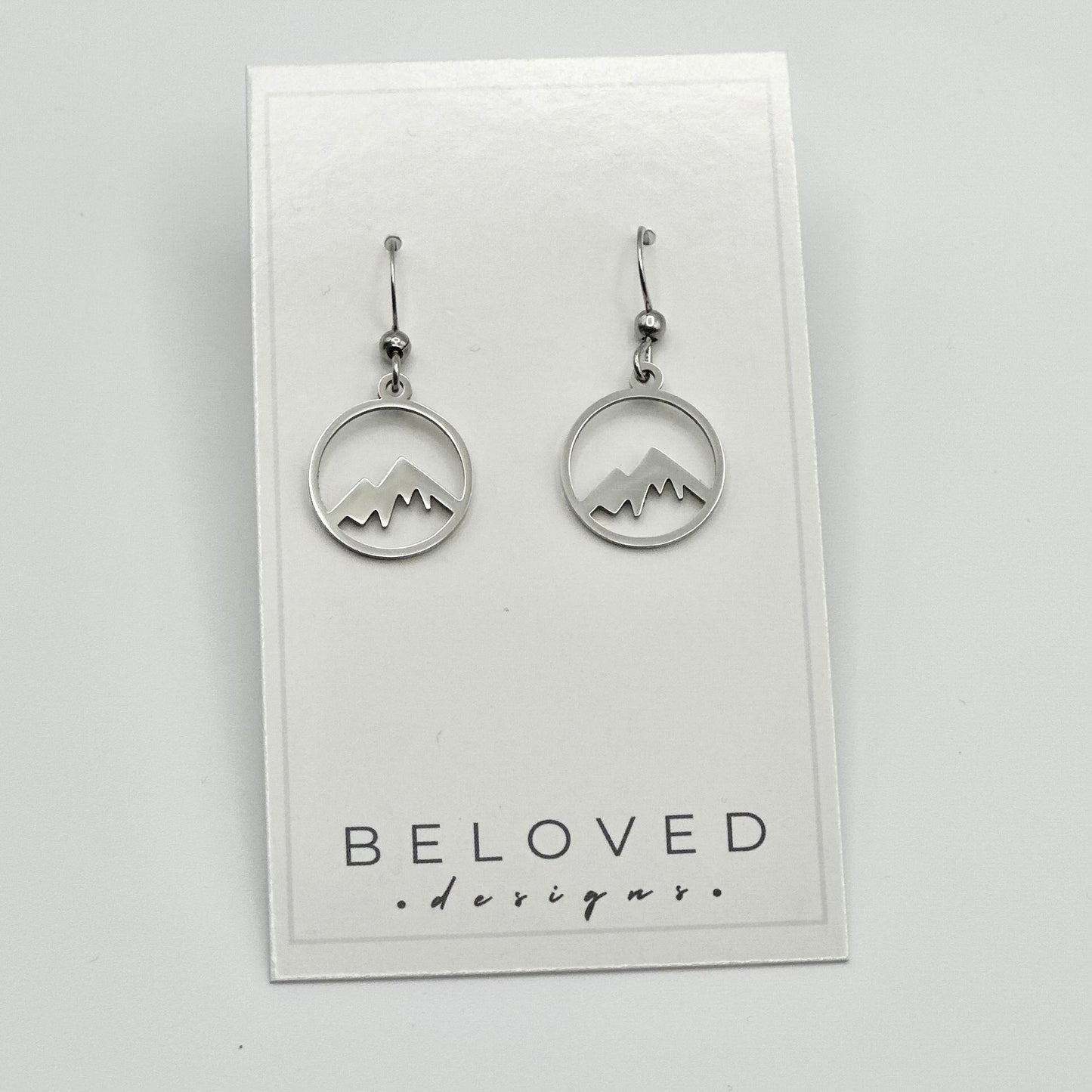 Mountain Earrings | Small Rhodium