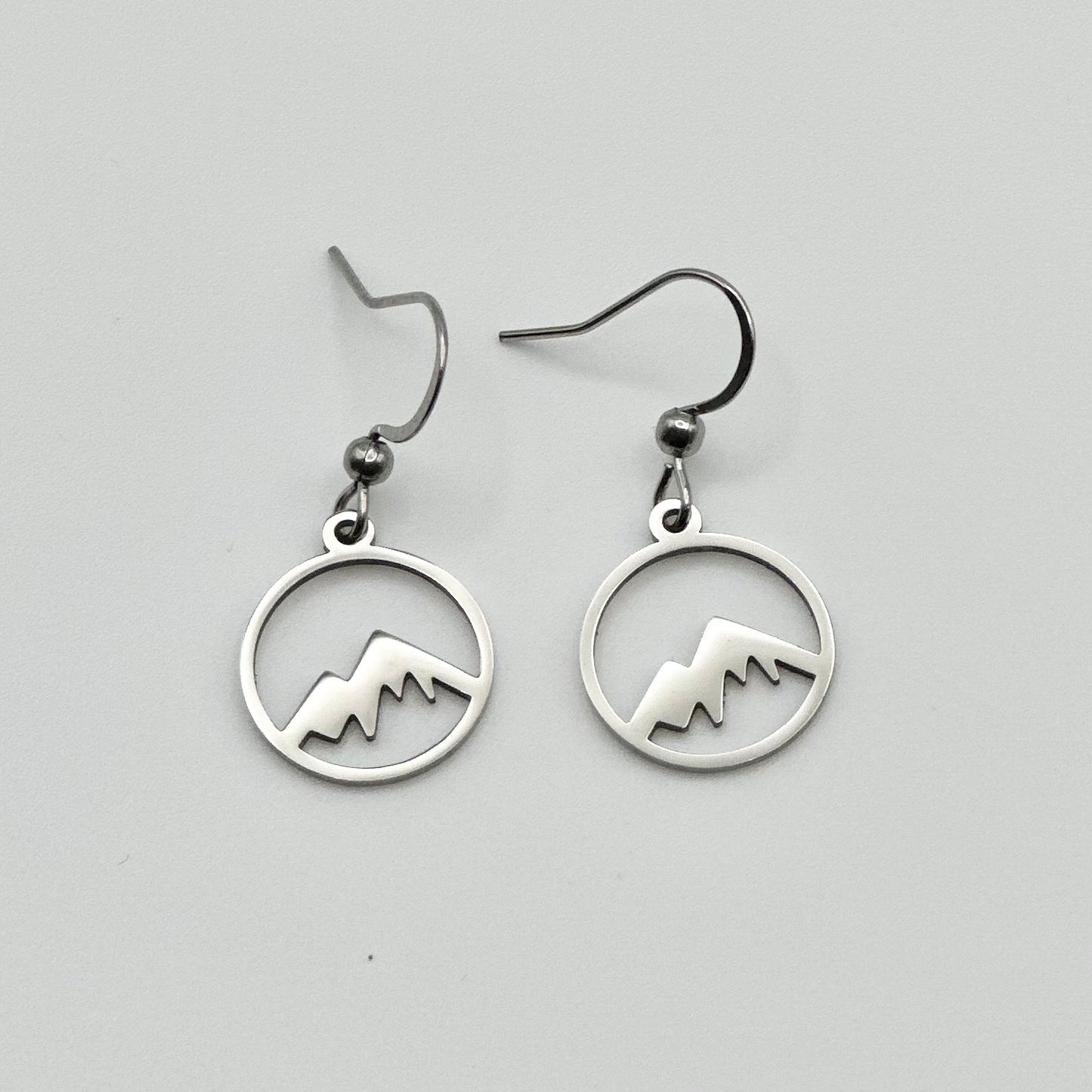 Mountain Earrings | Small Rhodium