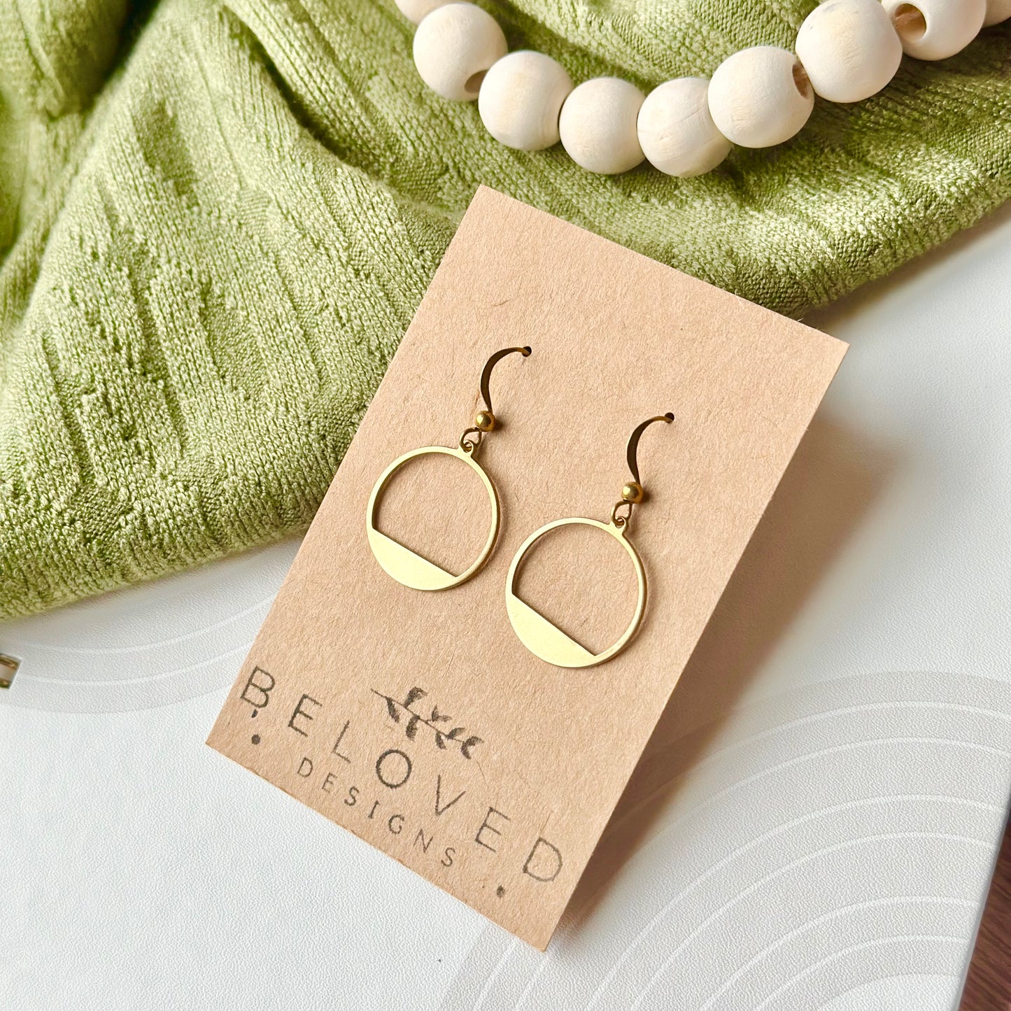 Brass Hoop Earrings