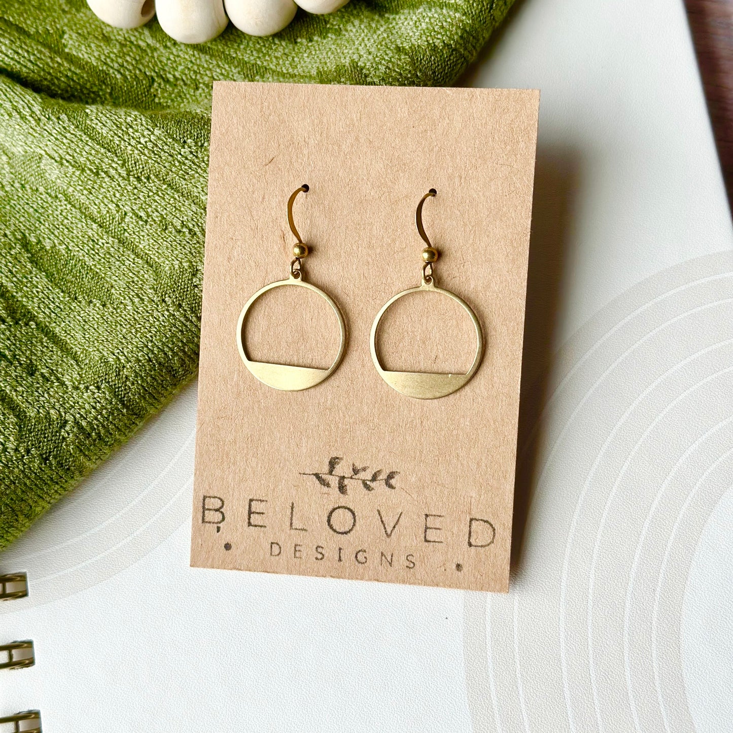 Brass Hoop Earrings