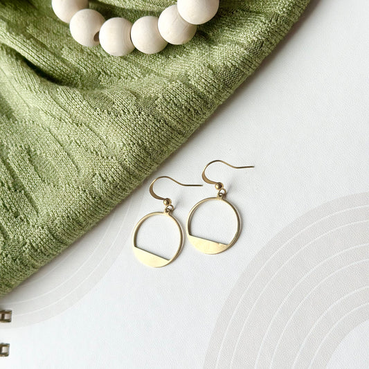 Brass Hoop Earrings