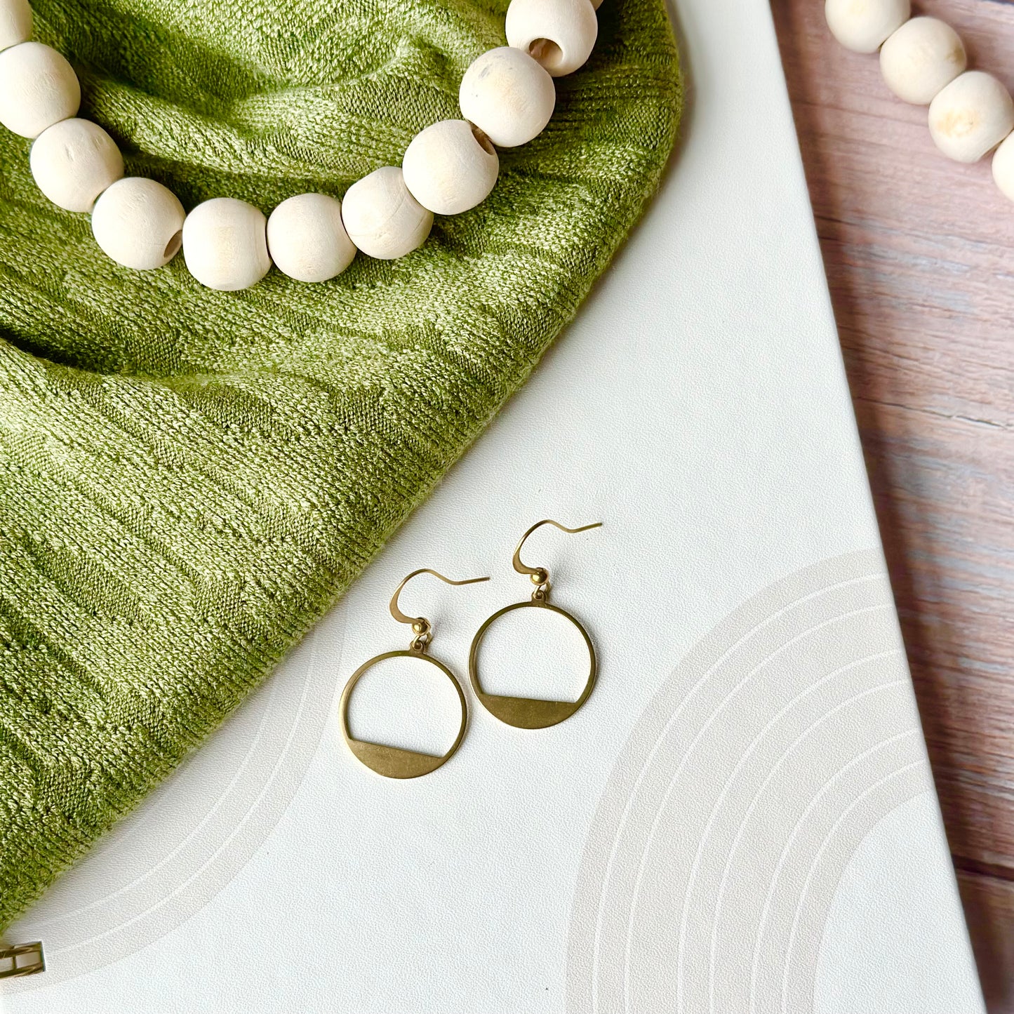 Brass Hoop Earrings