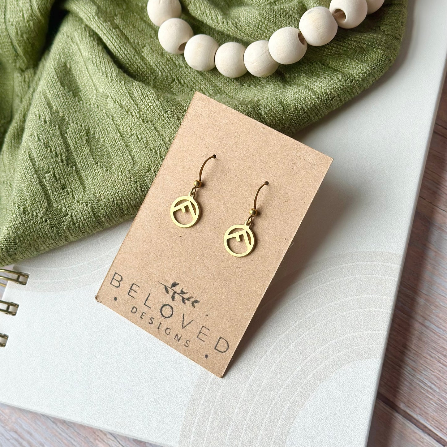 Brass Mountain Silhouette Earrings - Petite