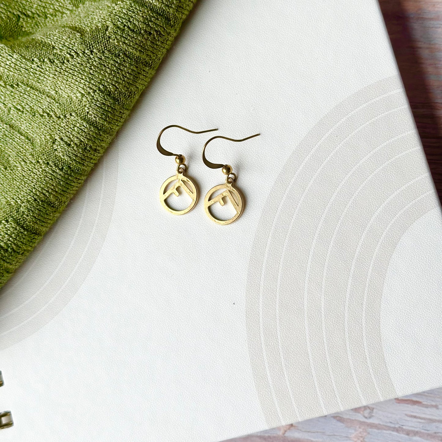 Brass Mountain Silhouette Earrings - Petite