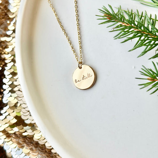 Be Still Necklace - Gold Plated