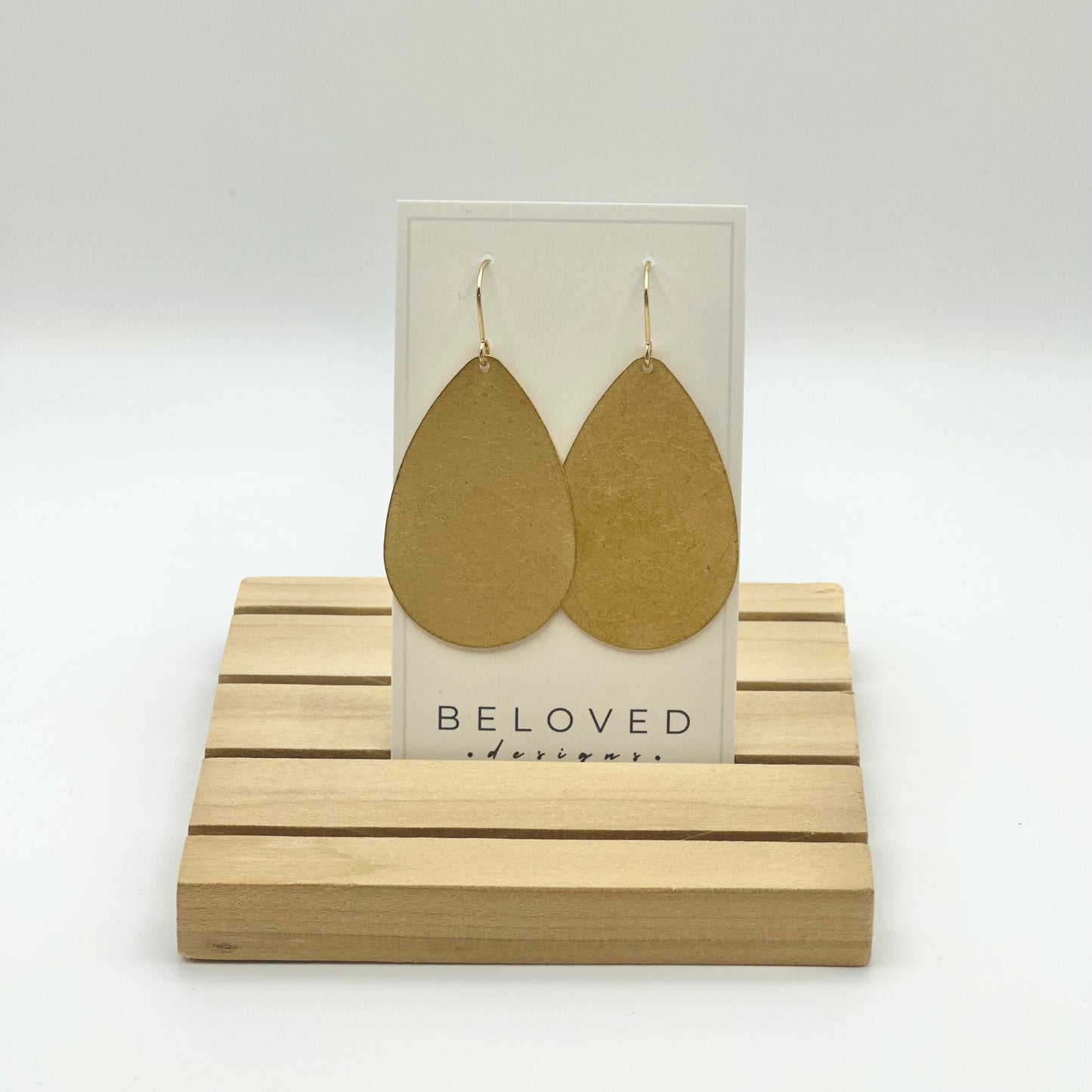 Brass Teardrop Earrings | Large