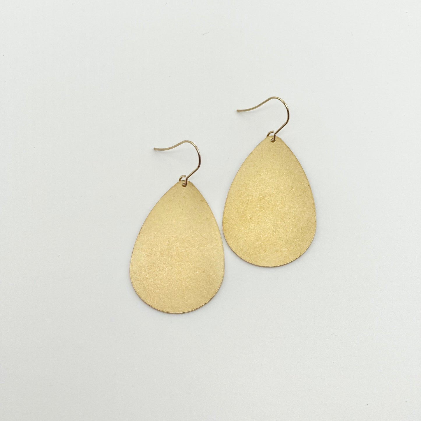 Brass Teardrop Earrings | Large