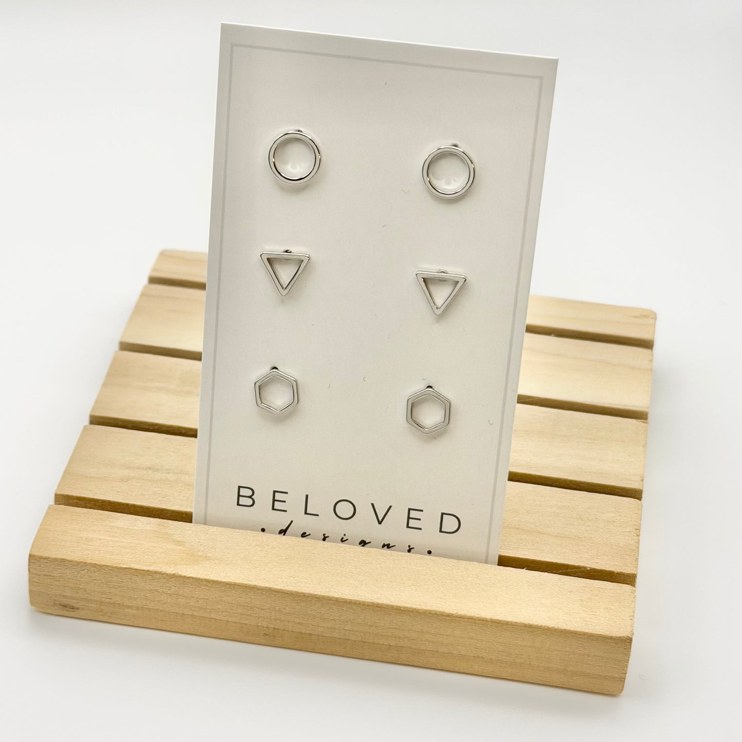 Triple Stud Earring Set 2 | Rhodium