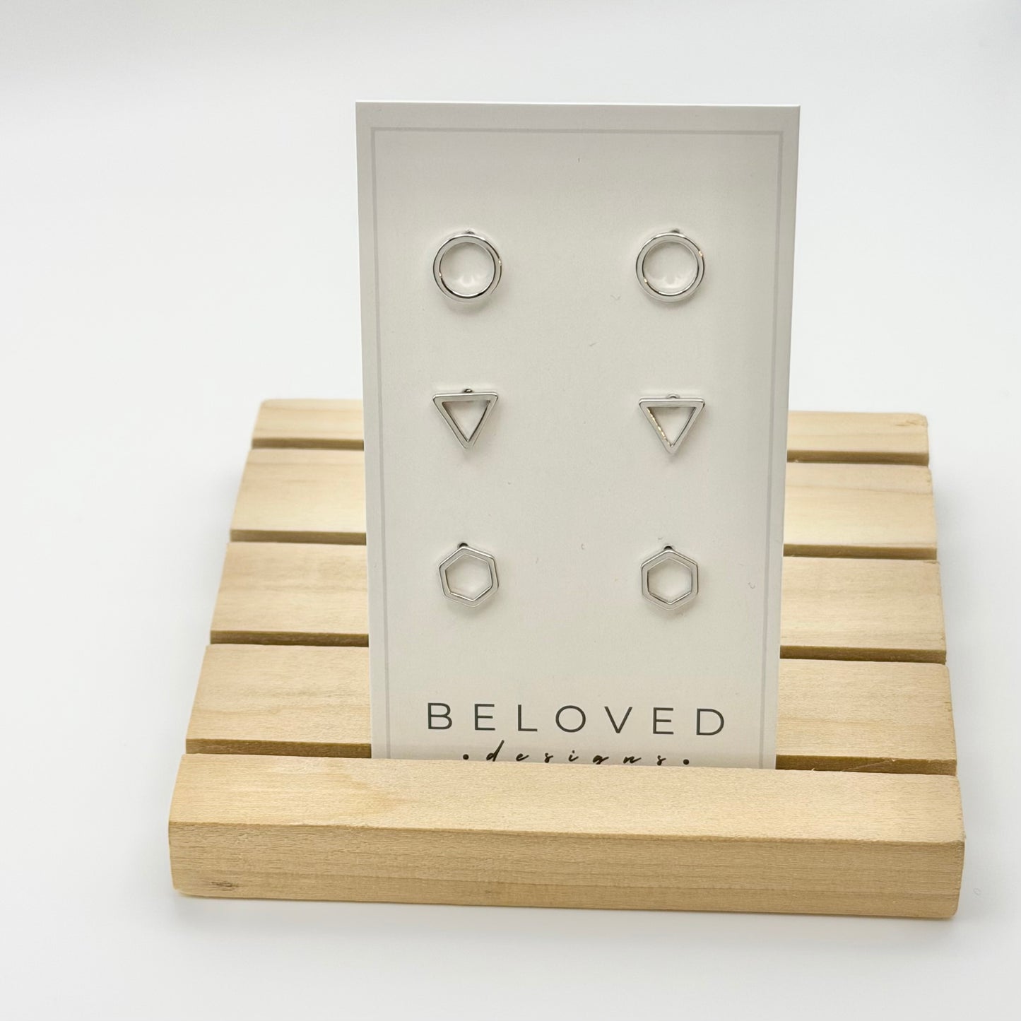 Triple Stud Earring Set 2 | Rhodium