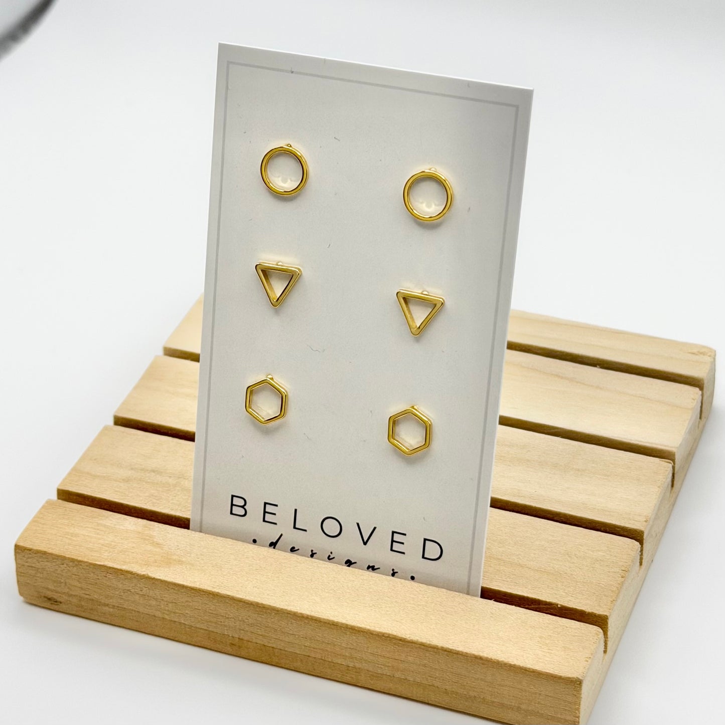 Triple Stud Earring Set 2 | Gold