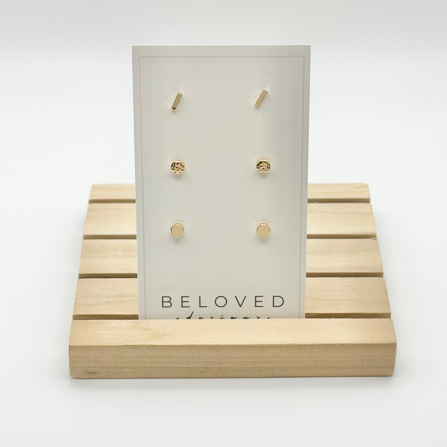 Triple Stud Earring Set 1 | Gold