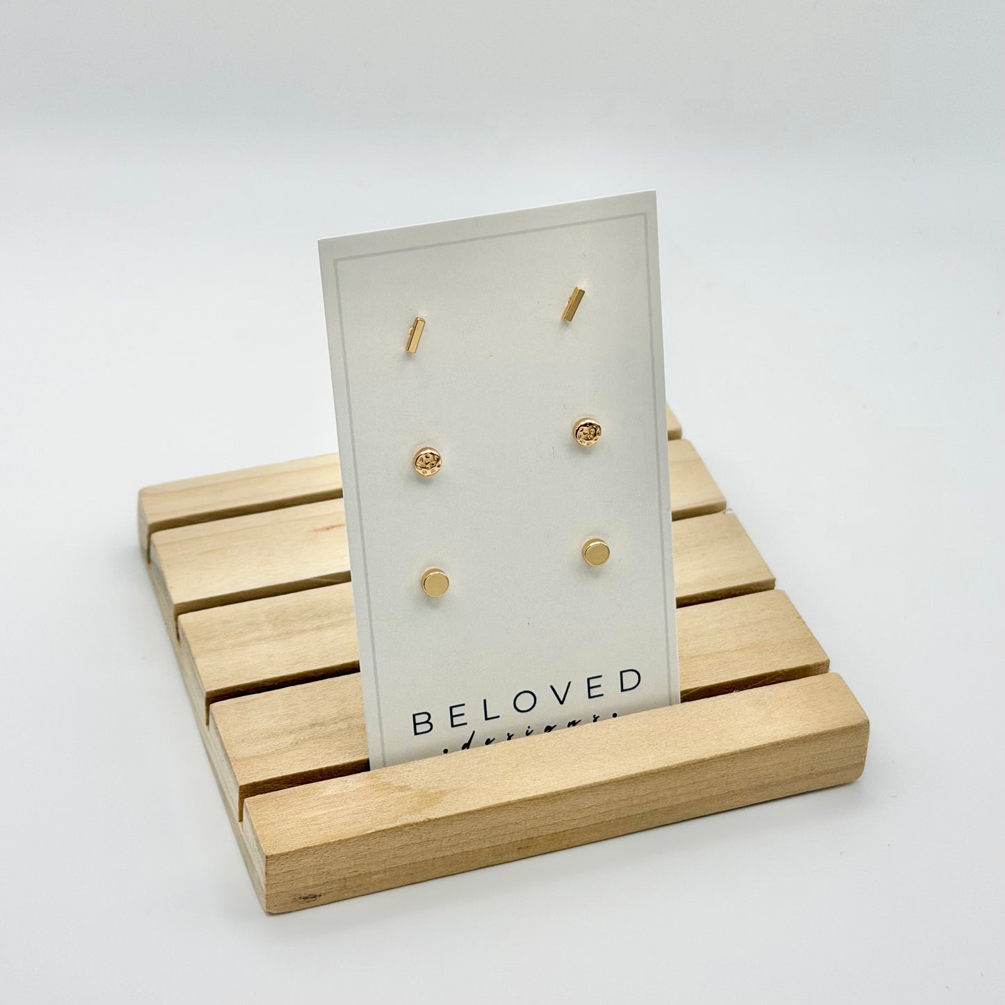 Triple Stud Earring Set 1 | Gold