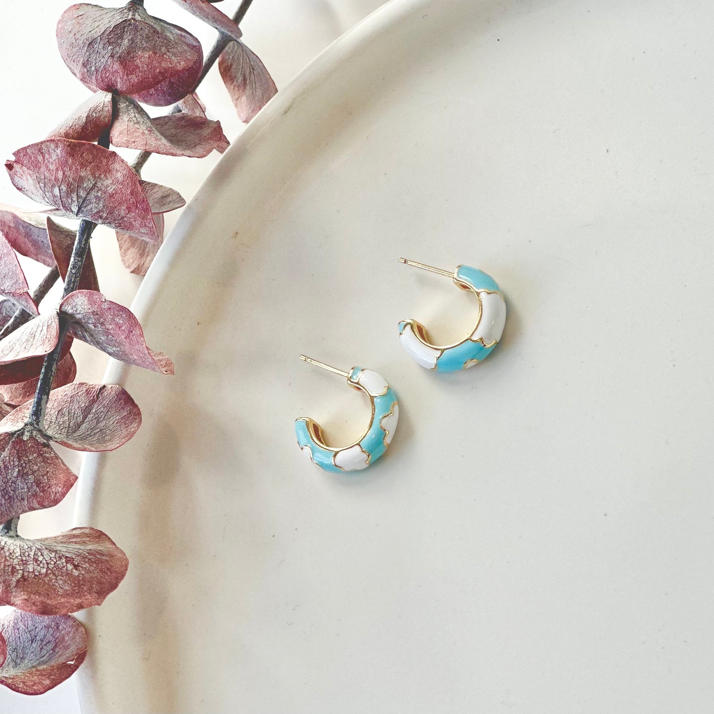 Blue Clouds Post Earrings