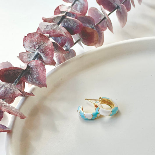 Blue Clouds Post Earrings