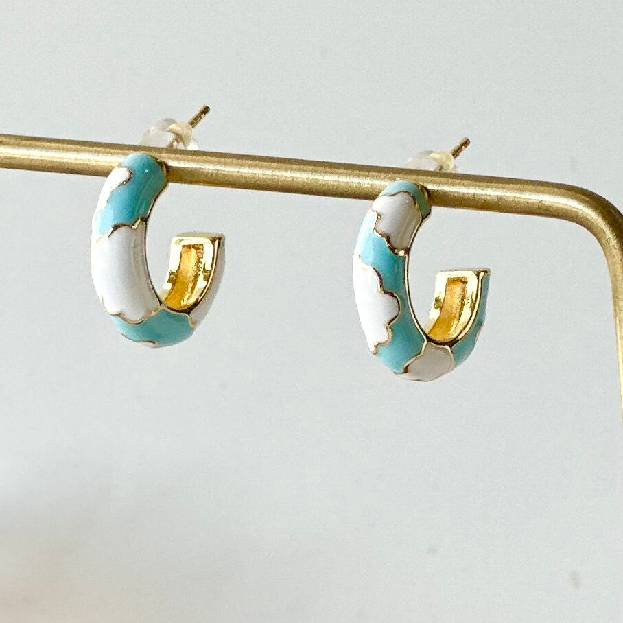 Blue Clouds Post Earrings